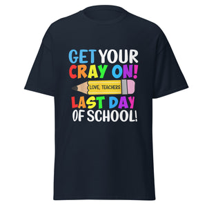 "Colorful Graphic End of Year T-Shirt for Students"
